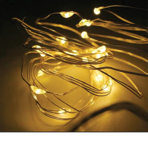 Σετ 20 θερμά λευκά λαμπάκια LED μπαταρίας