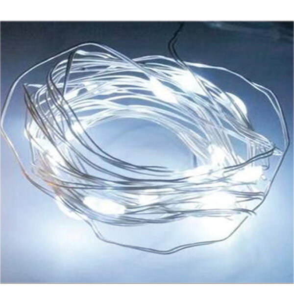 Σετ 20 ψυχρά λευκά λαμπάκια LED μπαταρίας