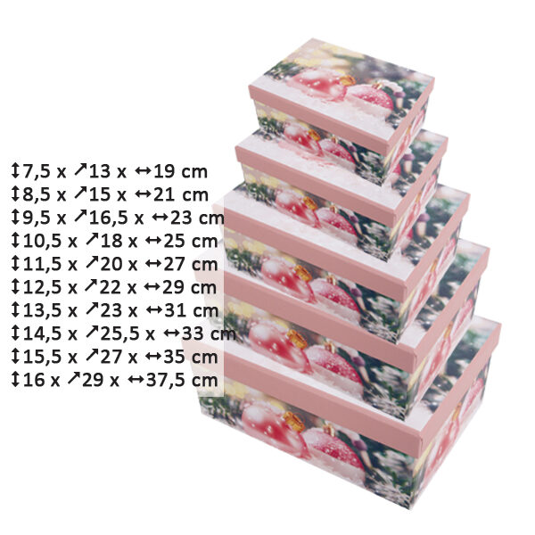 Σετ 10 χάρτινα παραλληλόγραμα κουτιά αποθήκευσης