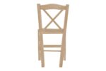 Καρέκλα καφενείου Santorini χιαστή άβαφο ξύλο 42x40x89εκ - Image 5