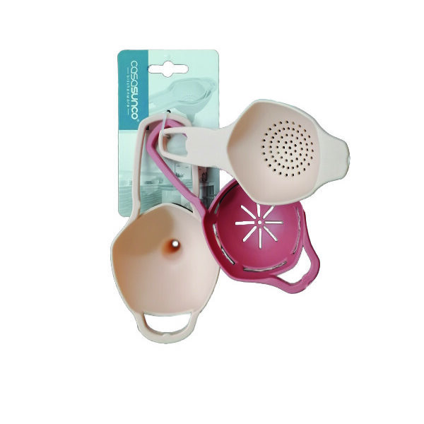 Σετ πλαστικό χωνί, διαχωριστής κρόκου αυγού και σουρωτηράκι