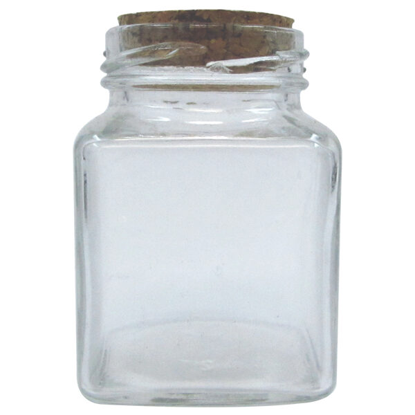 Γυάλινο βάζο 110ml με πώμα από φελλό