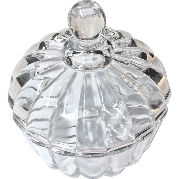 Γυάλινη φοντανιέρα με καπάκι Φ9cm