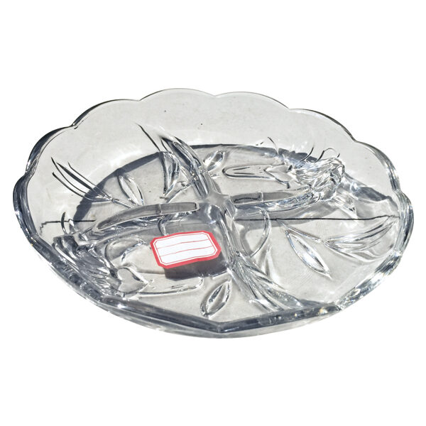 Στρογγυλή γυάλινη πιατέλα για ξηρούς καρπούς