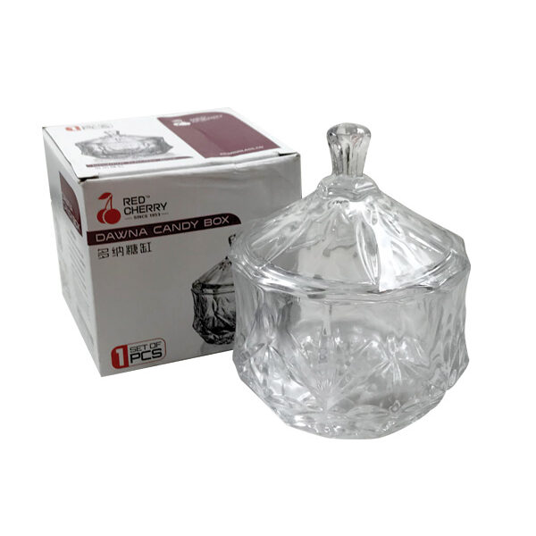 Γυάλινη φοντανιέρα με καπάκι Φ9 εκ.