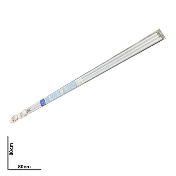 Κοντάρι κουρτίνας μπάνιου τριπλό γωνία 240cm