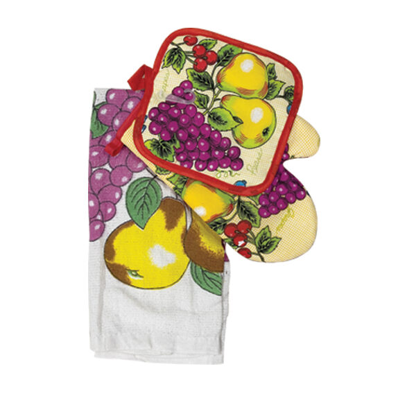 Σετ γάντι κουζίνας με πιάστρα και πετσέτα