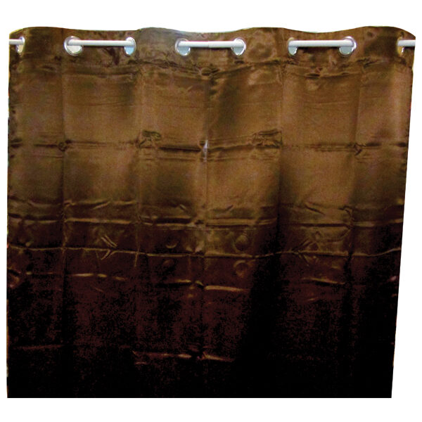 Καφέ σατέν κουρτίνα