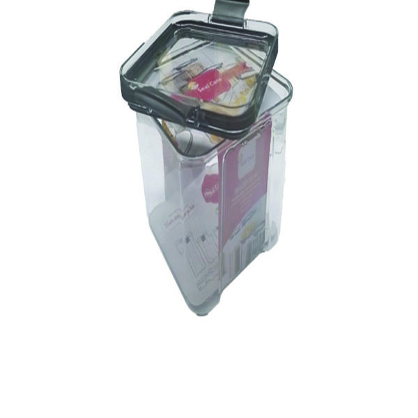 Ψηλό πλαστικό φαγητοδοχείο με κλιπς