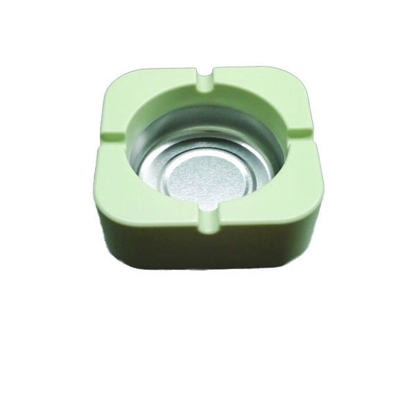 Τασάκι πλαστικό τετράγωνο με μεταλλικό πάτο