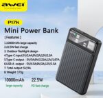 Powerbank - P17K - 10.000mah - 22.5W - AWEI - 005197 - Image 3