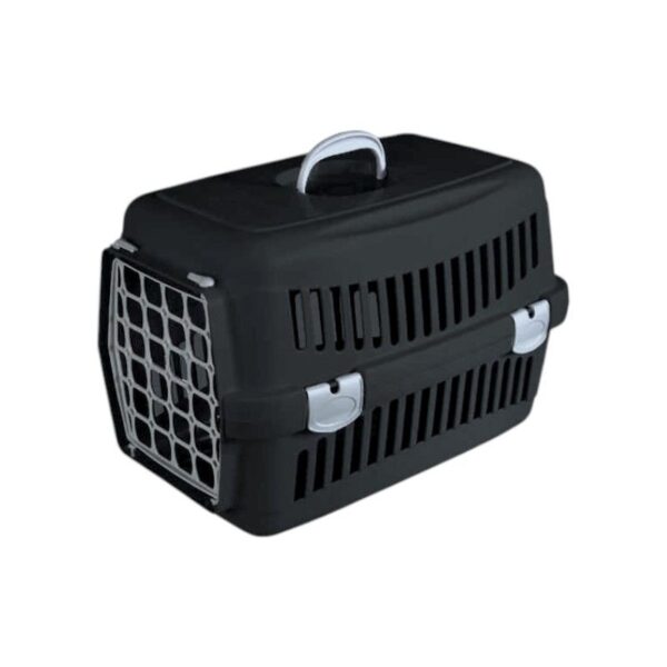 Κλουβί μεταφοράς κατοικιδίου πλαστικό - Felix - 48x32.5x32.5cm - 005111 - Black/Grey
