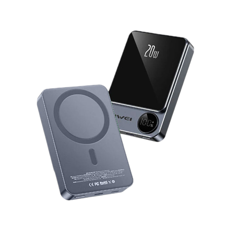 005500-5 Powerbank μαγνητικής φόρτισης - P39K - 10.000mah - 20W - AWEI - 005500 - Grey - Image 1