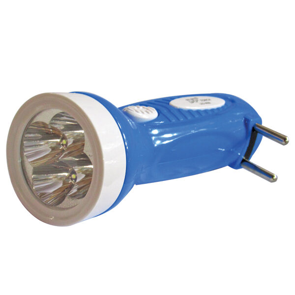 Πλαστικός επαναφορτιζόμενος φακός led 350mAh με 4 led