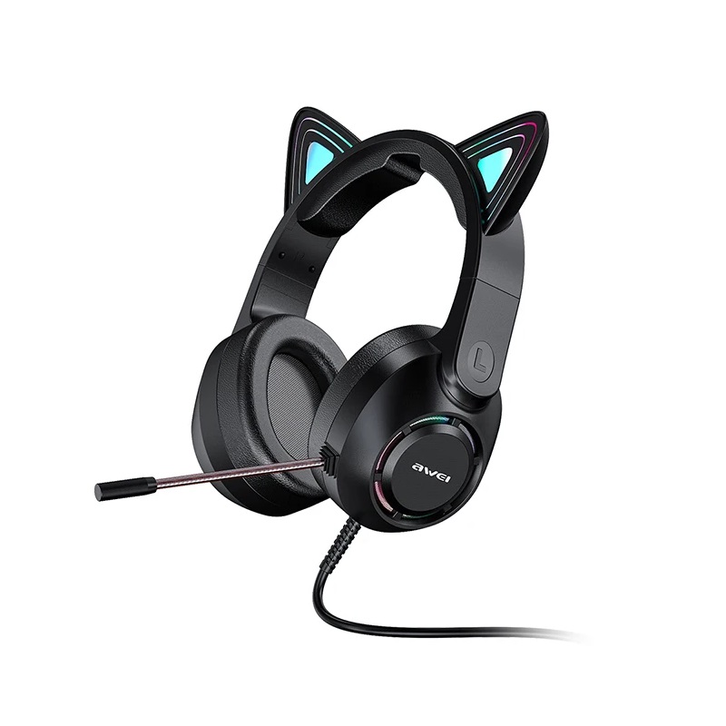 006170 Ενσύρματα ακουστικά - Cat Headphones - GM-9 - AWEI - 006170 - Image 1