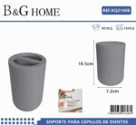 Θήκες οδοντόβουρτσας πλαστικές σε σετ 5Χ - Grey - 21608 - Image 2