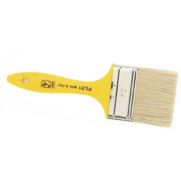 Πινέλα ιταλίας PL01 μονά επαγγελματικά λευκή τρίχα Νο50 - 2"