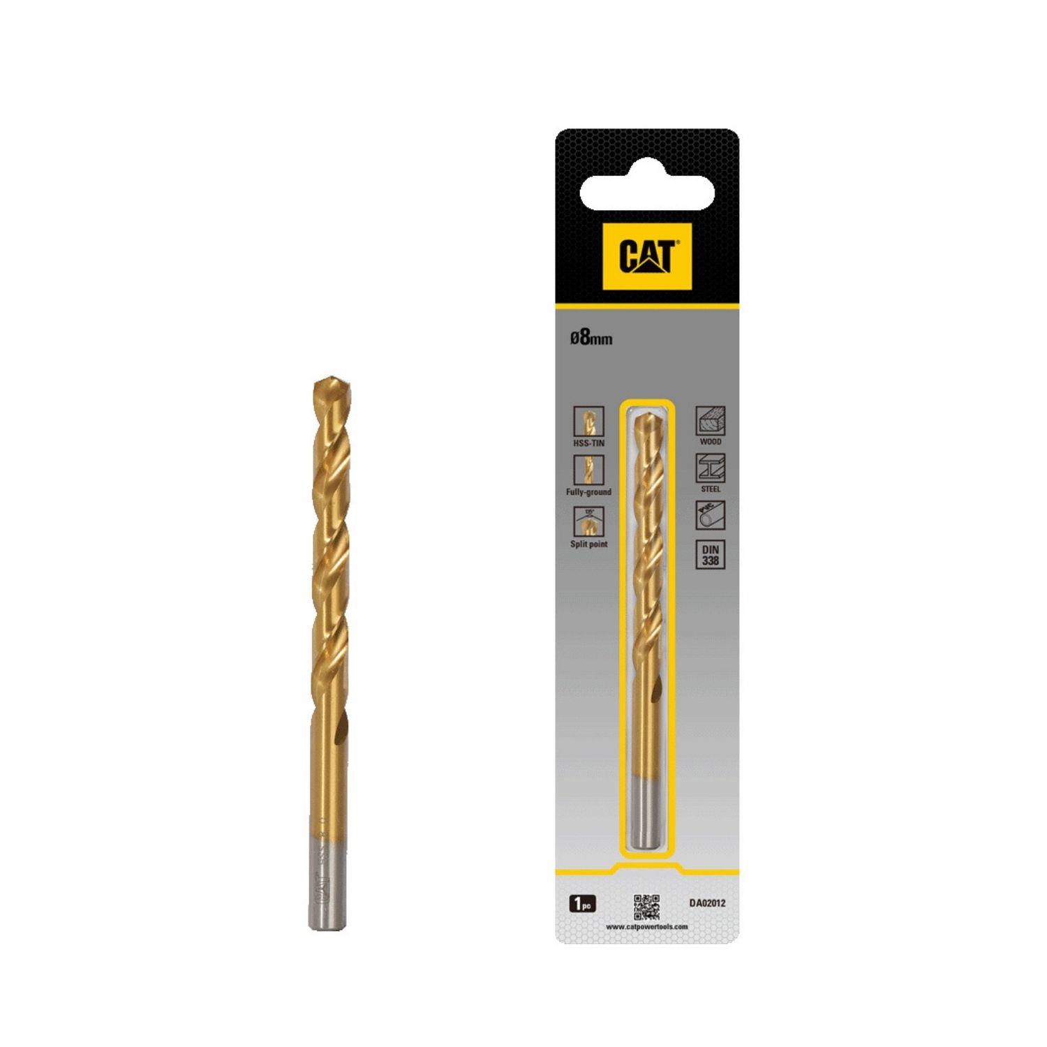 02-3417 CAT Τρυπάνι τιτανίου HSS 8x117mm DA02012 - Image 1