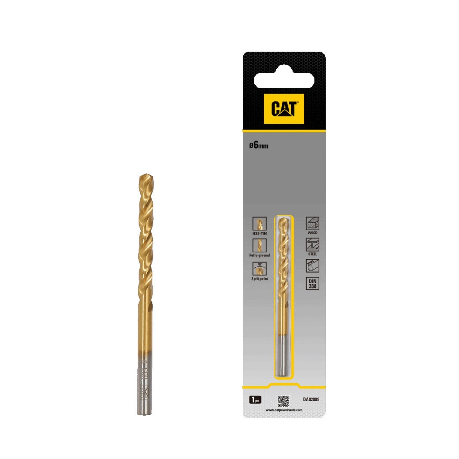 02-3420 CAT Τρυπάνι τιτανίου HSS 6x93mm DA02009 - Image 1