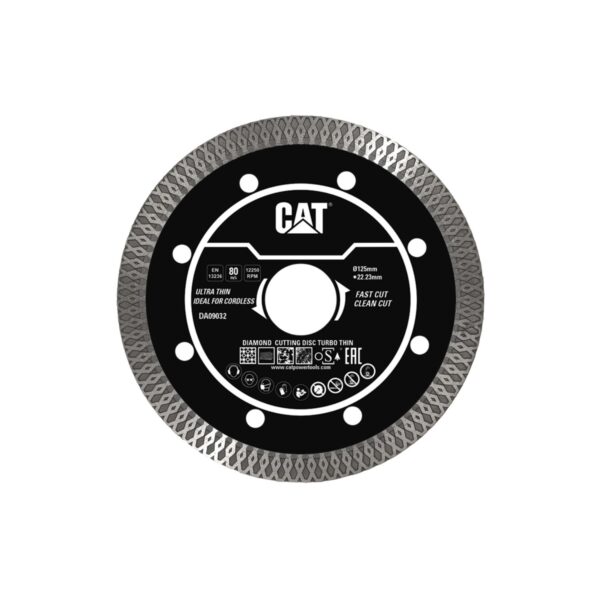 CAT Δίσκος κοπής διαμαντέ Turbo Super Thin (Gres) 125x22.23x1.4mm DA09032