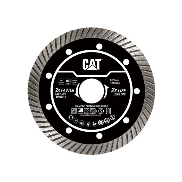 CAT Δίσκος κοπής διαμαντέ turbo 125x22.23x2.4mm DA09012