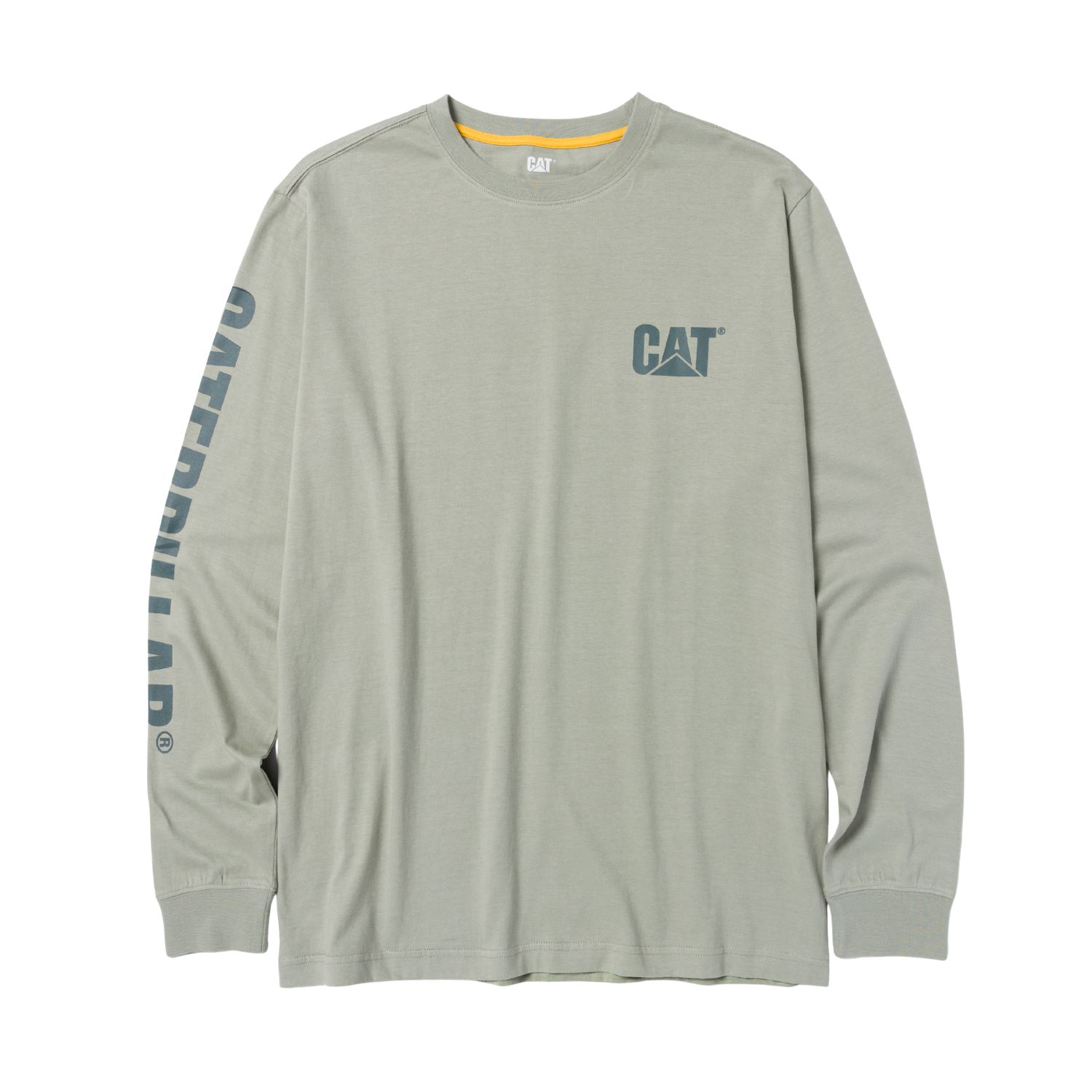 02-3517 CAT Μπλουζάκι μακρυμάνικο trademark tee πράσινο 2XL 1510034 - Image 1