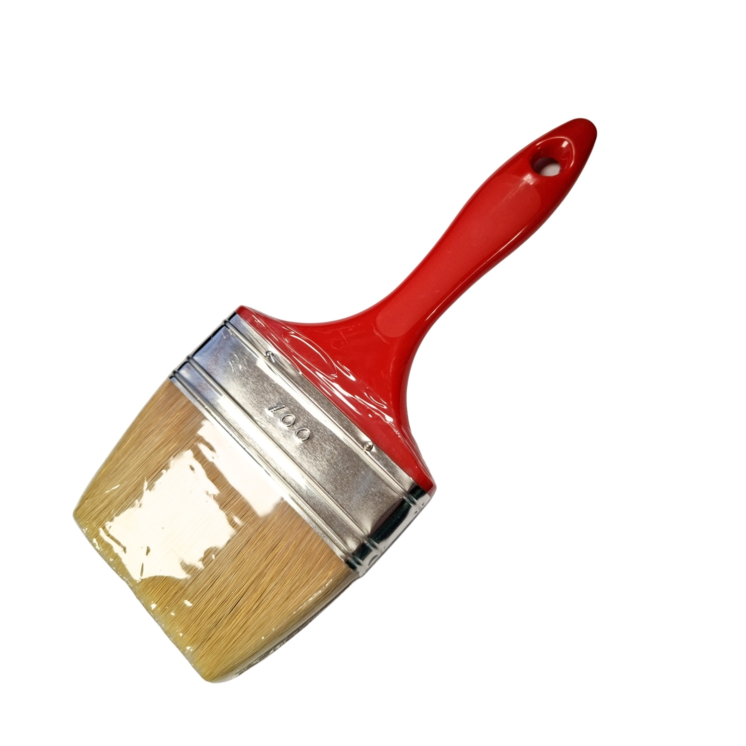 02-4462 Πινέλα ιταλίας S2000 μονά επαγγελματικά λευκή τρίχα Νο100 – 4″ - Image 1