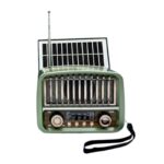 Επαναφορτιζόμενο ραδιόφωνο Retro με ηλιακό πάνελ - K-371S - 023719 - Green