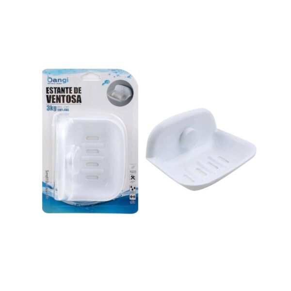 Επιτοίχια σαπουνοθήκη μπάνιου με βεντούζα - 03431