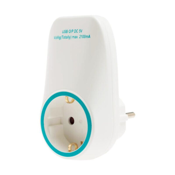 GEYER Αντάπτορας σούκο με 2 θύρες USB GES-156