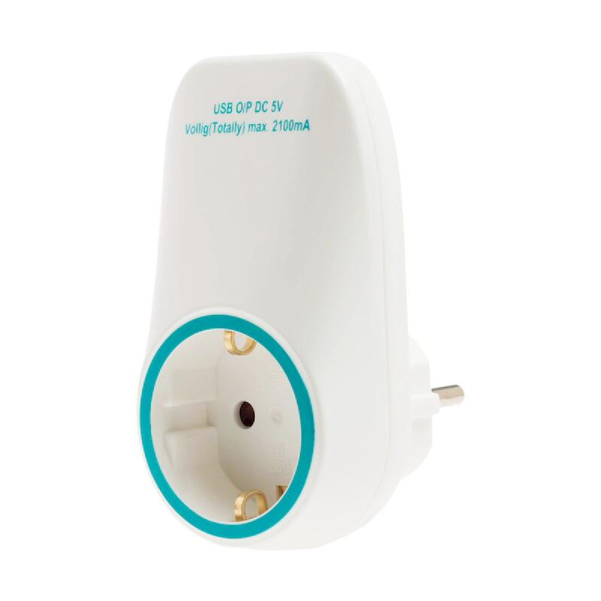 04-7776 GEYER Αντάπτορας σούκο με 2 θύρες USB GES-156 - Image 1