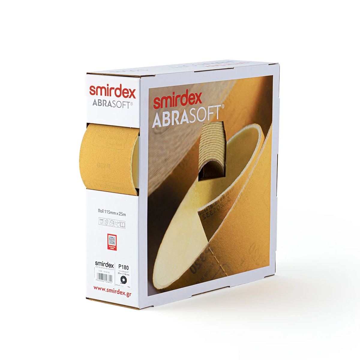 04-7959 SMIRDEX Ρολό abrasoft 135SP P180 115*125mm-25m ρολό - Image 1