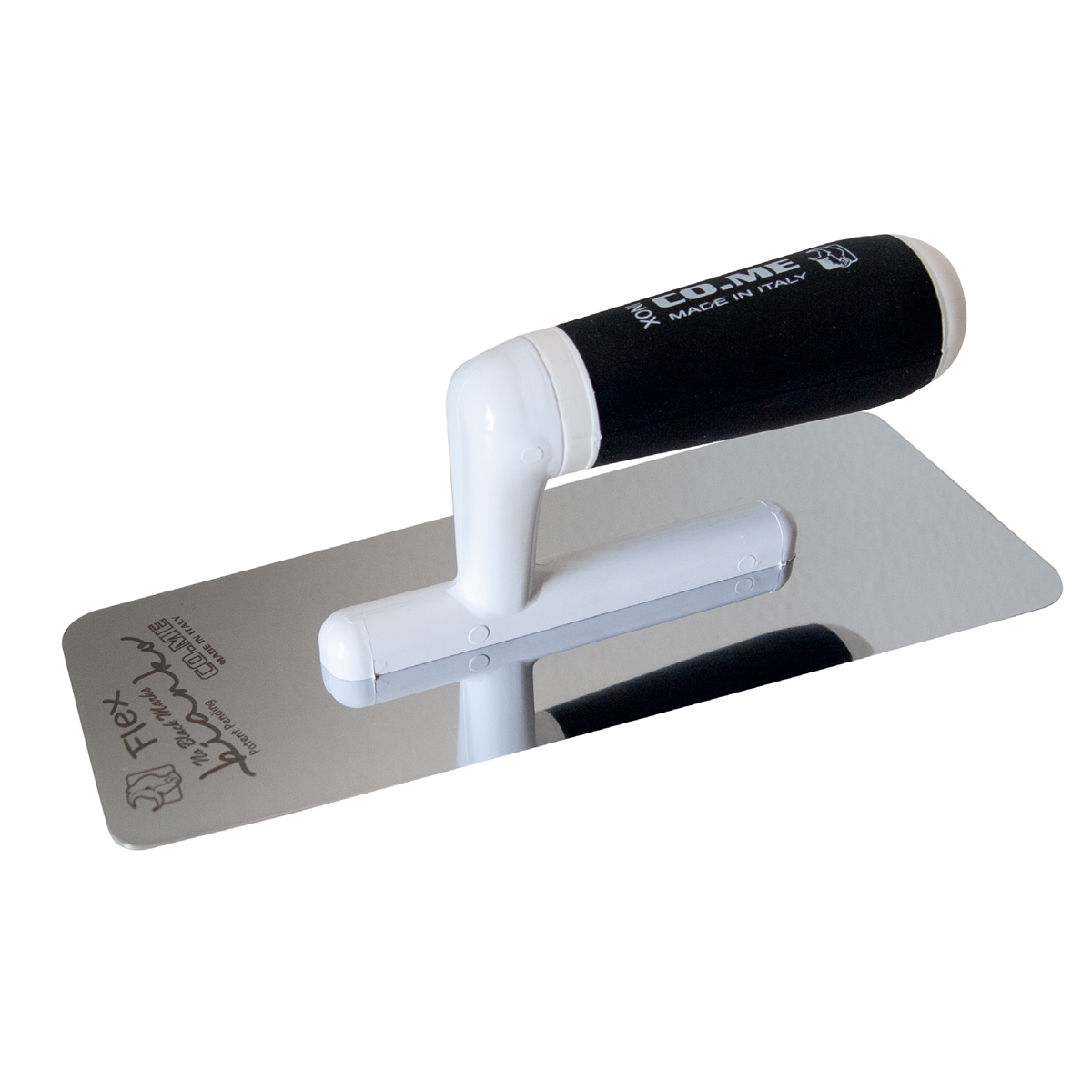 04-8308 COME Σπάτουλα stucco veneziano bianko flex inox 240x100x0.5mm KATABI - Image 1