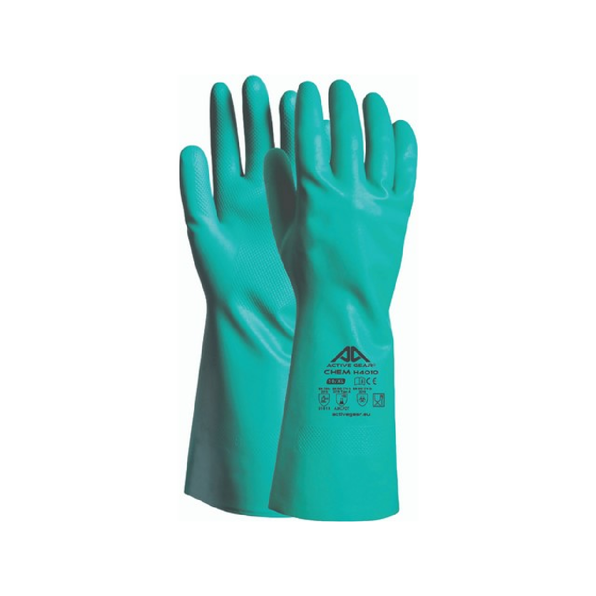 04-8618 Γάντια χημικών H4011 νιτριλίου 11/XXL πράσινα - Image 1