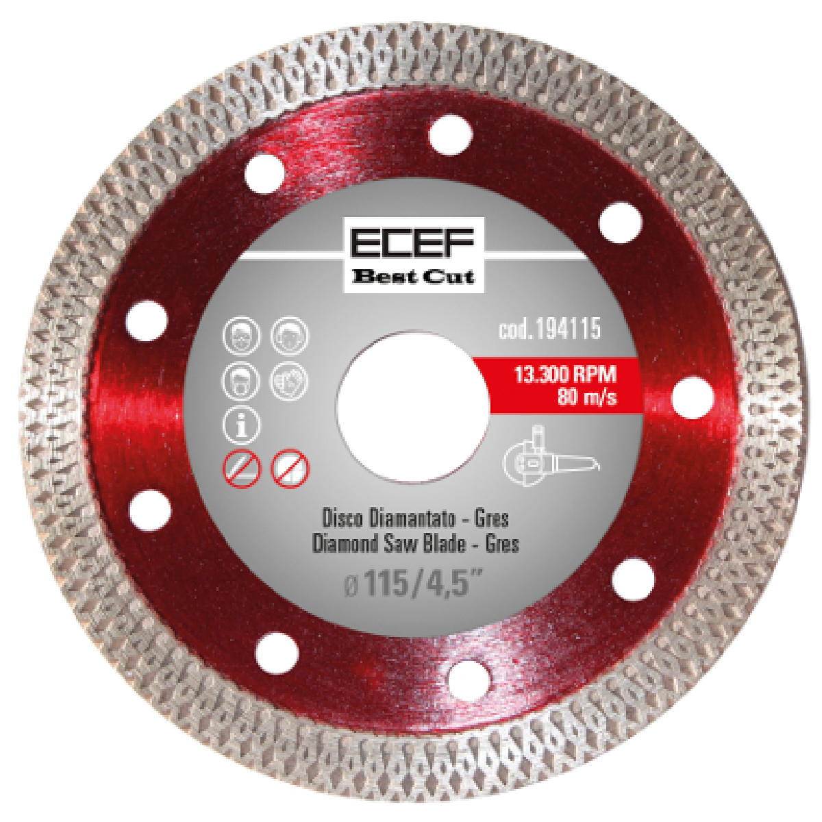 04-9904 Δίσκος διαμαντέ Turbo Super Thin (Gres) Pro 125mm 194125 - Image 1