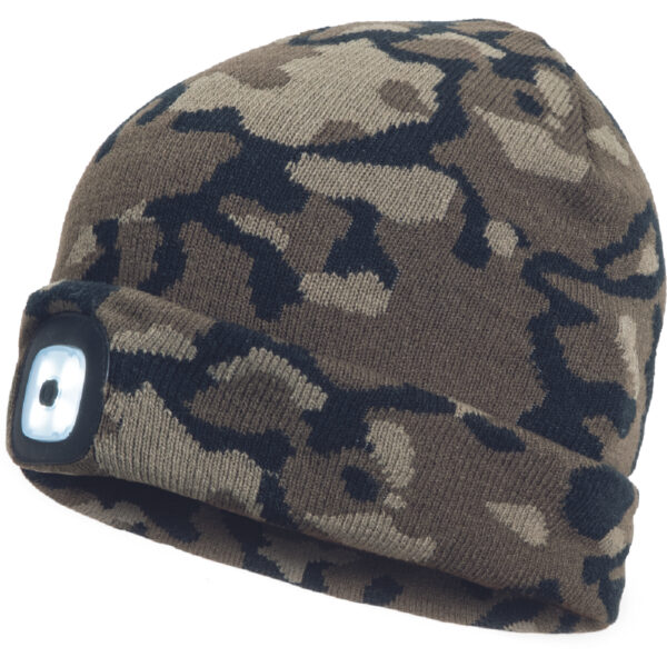 Σκούφος εργασίας καμουφλάζ/παραλλαγής με φακό led επαναφορτιζόμενο