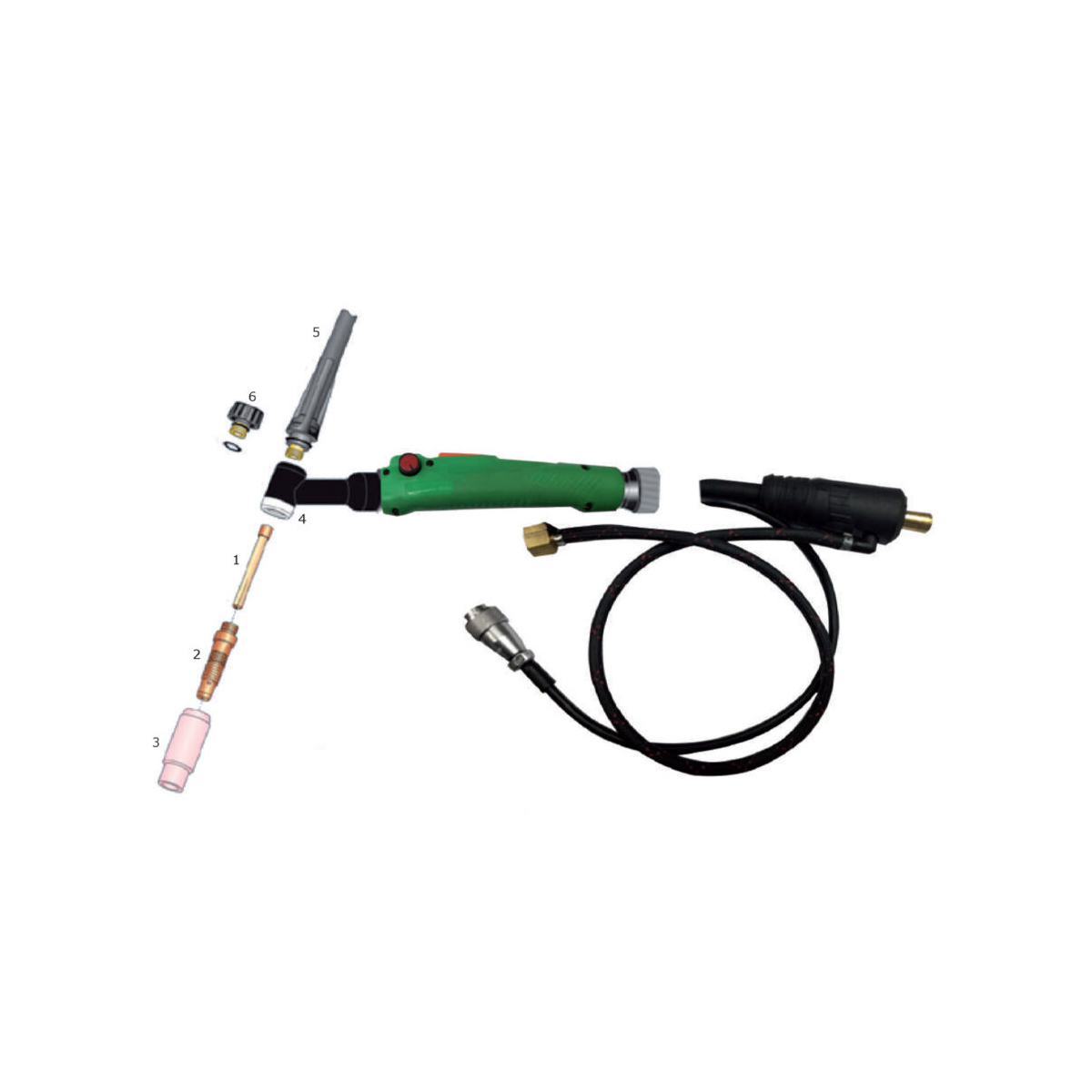 05-8335 Κεραμική κεφαλή ø09,8mm - 10N48 για TIG τσιμπίδα 17V & ECR26 kit συσκευασία: 10 τεμ. 83023 - Image 1