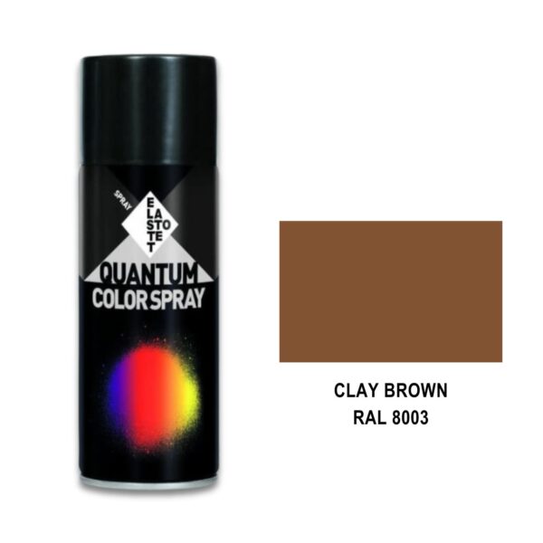 Σπρέι καφέ ανοιχτό γυαλιστερό "clay brown" Quantum RAL 8003 - 400ml
