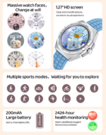 Σετ Smartwatch με 3 λουράκια - LG80 Mini - 065066 - Blue - Image 3