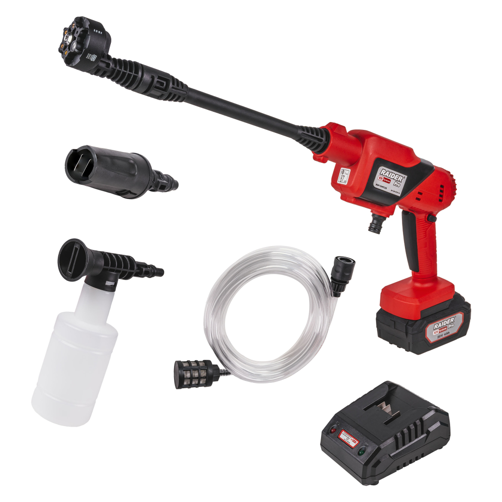 072110 RAIDER R20 Set Πλυστικό μπαταρίας 20V 1x4Ah με πίεση 25bar RDP-CHPC20 072110 - Image 1