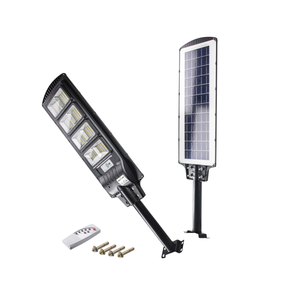 10-5930 MAKALON Φωτιστικό δρόμου ηλιακό led στεγανό με τηλεχειριστήριο 5000lm 6500K 729921 - Image 1