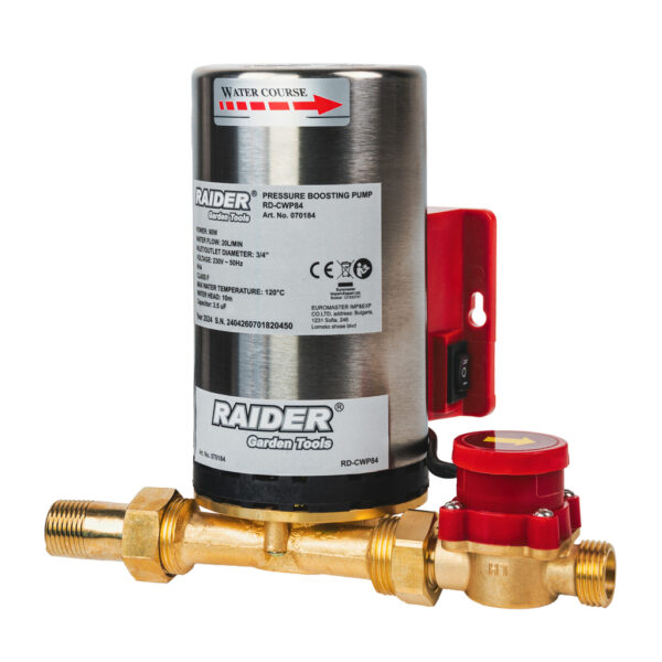 RAIDER Πιεστικό 90W 3/4" 20L/min 10m INOX 1,2m RD-CWP84 070184