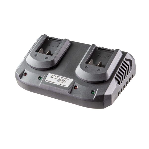 RAIDER Φορτιστής μπαταρίας διπλός Industrial 22V 032603