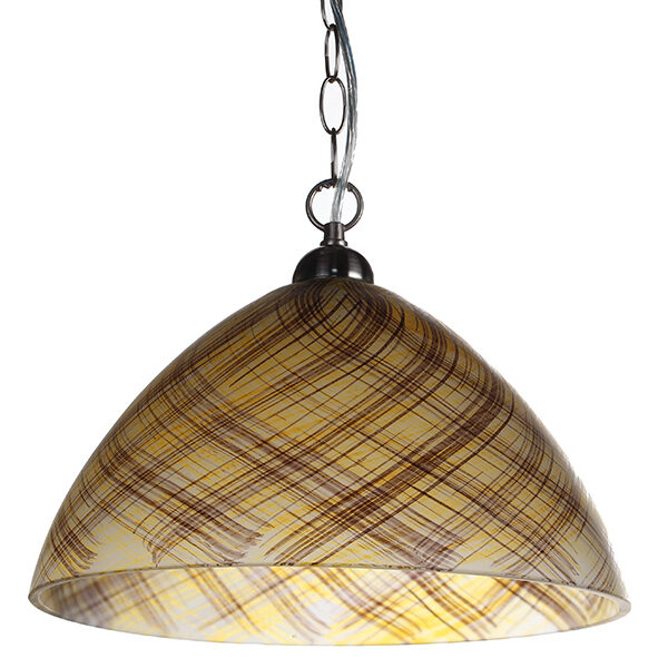 Φωτιστικό μονόφωτο από γυαλί σε χρώμα κίτρινο/καφέ Φ35 Ε27