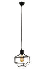 Φωτιστικό μονόφωτο "PERRO" από μέταλλο σε χρώμα μαύρο Ε27 Φ25Χ105