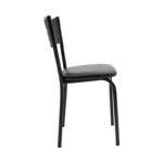 Καρέκλα "RONY" από μέταλλο/mdf σε χρώμα μαύρο 39x39x88 - Image 3