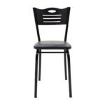 Καρέκλα "RONY" από μέταλλο/mdf σε χρώμα μαύρο 39x39x88 - Image 4