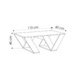 Τραπεζάκι σαλονιού "TRIANGLE" σε χρώμα σονόμα 110x60x40 - Image 5
