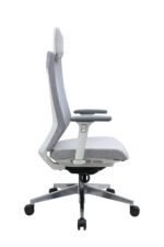 Πολυθρόνα γραφείου διευθυντή "ANESIS" από ύφασμα σε λευκο χρώμα 66x61x117 - Image 3