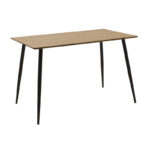 Τραπέζι "VALSE" MDF sonoma-μαύρο 140x80x76εκ
